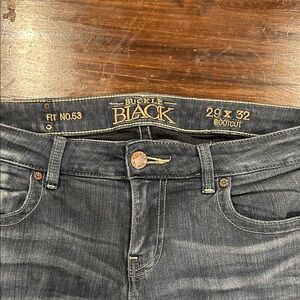 Buckle Dark Bootcut Blue Jeans
